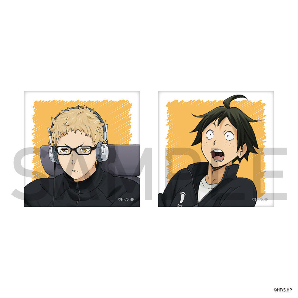 ハイキュー!! スクエア缶バッジセット(制作現場風) 月島・山口