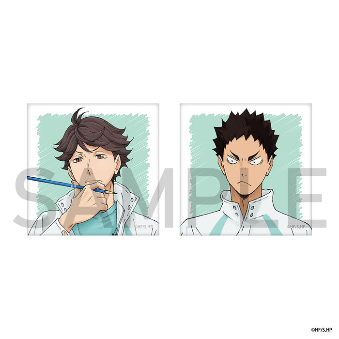 ハイキュー!! スクエア缶バッジセット(制作現場風) 及川・岩泉