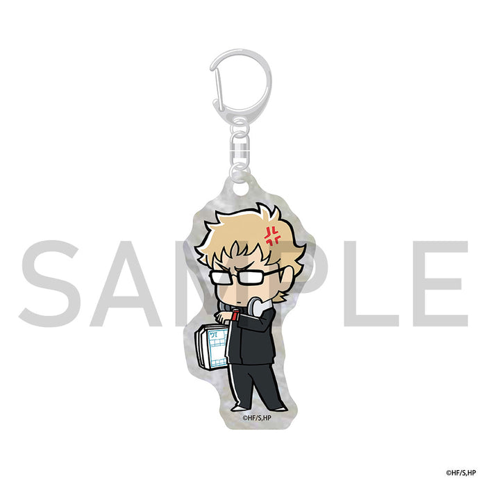 ハイキュー!! マーブルアクリルキーホルダー(制作現場風ミニキャラ) 月島 蛍
