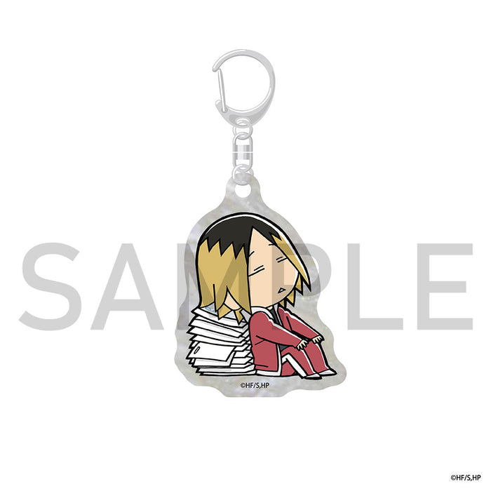ハイキュー!! マーブルアクリルキーホルダー(制作現場風ミニキャラ) 孤爪研磨