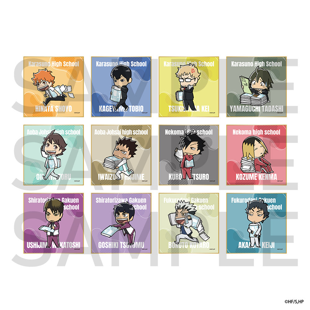 ハイキュー!! ランダムアクリルミニ色紙(制作現場風ミニキャラ)全12種 BOX