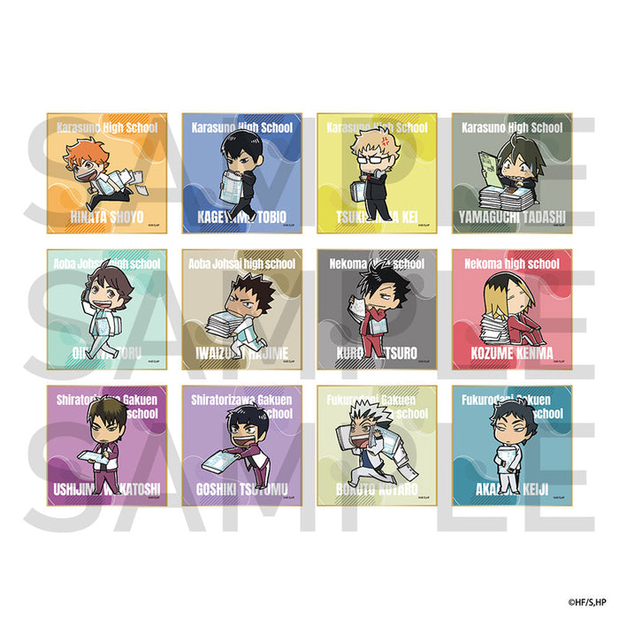 ハイキュー!! ランダムアクリルミニ色紙(制作現場風ミニキャラ)全12種 BOX