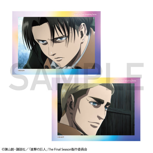 進撃の巨人Re:lighting クリアカード2枚セット【リヴァイ＆エルヴィン】