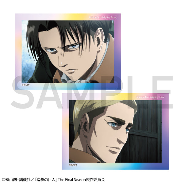 進撃の巨人Re:lighting クリアカード2枚セット【リヴァイ＆エルヴィン】