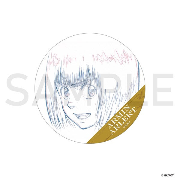 進撃の巨人 原作イラスト缶バッジコレクション アルミン きゃらぐまホワイト 4点 グッズ-バッチ】進撃の巨人 缶バッジ4個セット アルミン