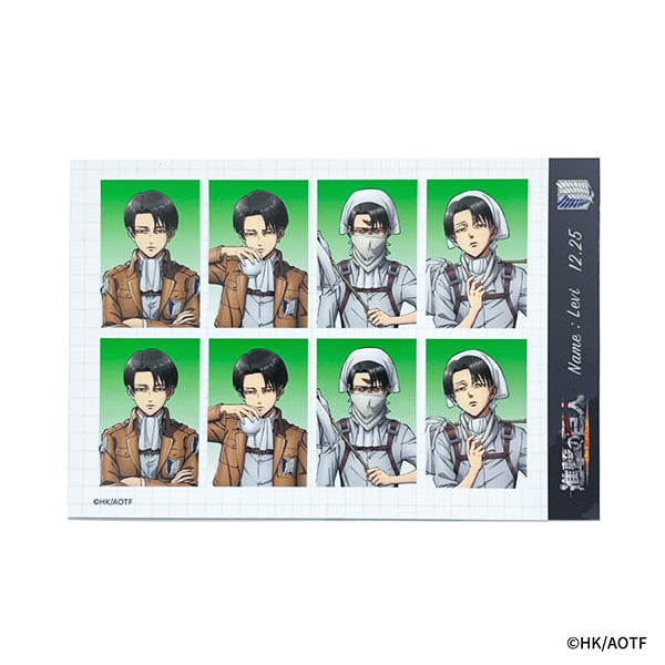 進撃の巨人 Animation 証明写真風ステッカー（リヴァイ）