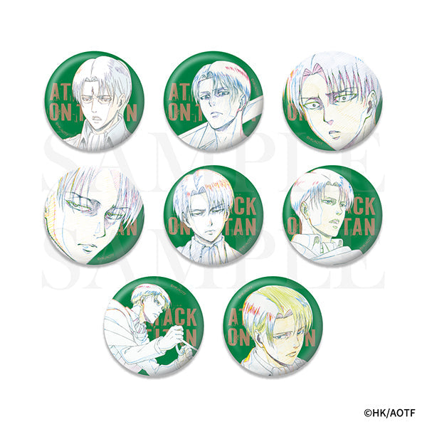 【全種BOX】進撃の巨人 Key:prime リヴァイ確定ランダム缶バッジ