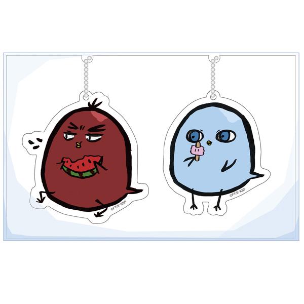 黒子のバスケ　ひよこのバスケ　ペアアクリルキーホルダーセット（縁側）／誠凛