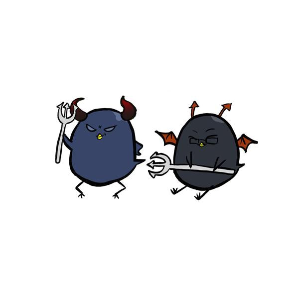 黒子のバスケ ペアアクリルキーホルダーセット 青峰、今吉(ハロウィンひよこ)